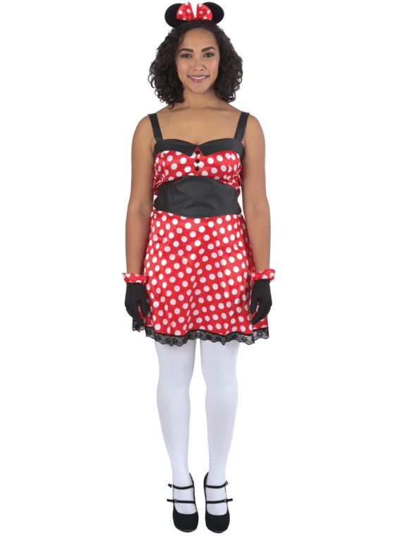 MS. MOUSE COSTUME - XL RED W/ WHITE DOTS