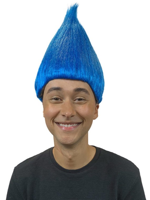 Unisex Blue Troll Wig