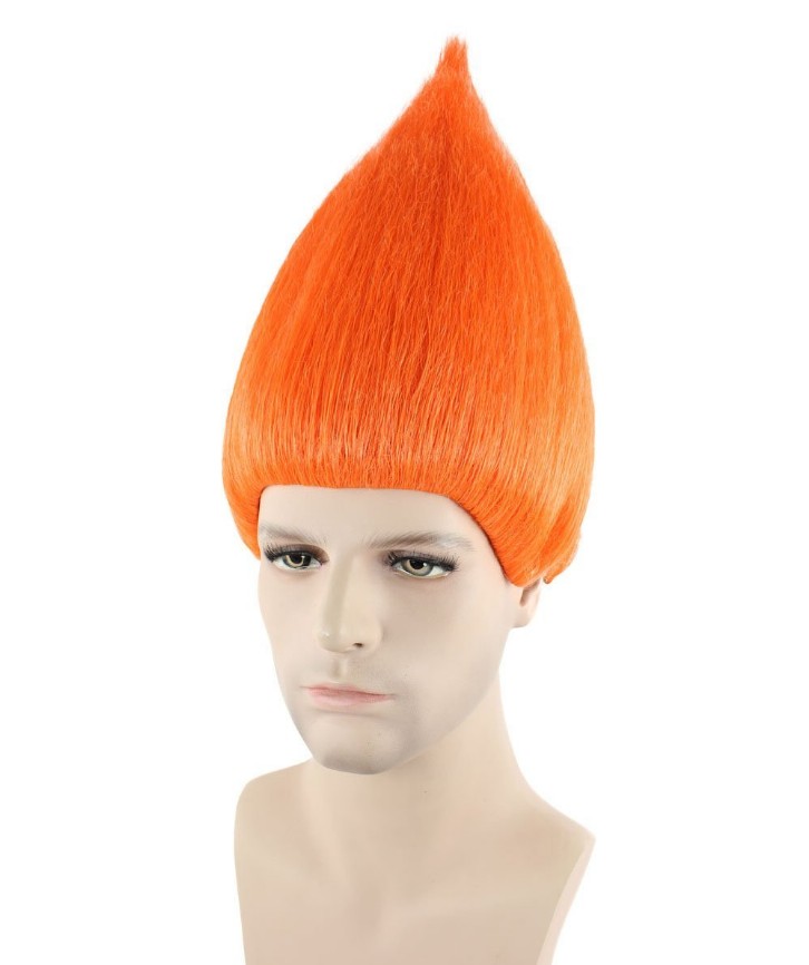 Unisex Orange Troll Wig