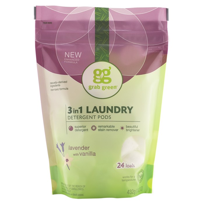 Grab Green 3-in-1 Laundry Detergent Lavender with Vanilla (6x24 CT)