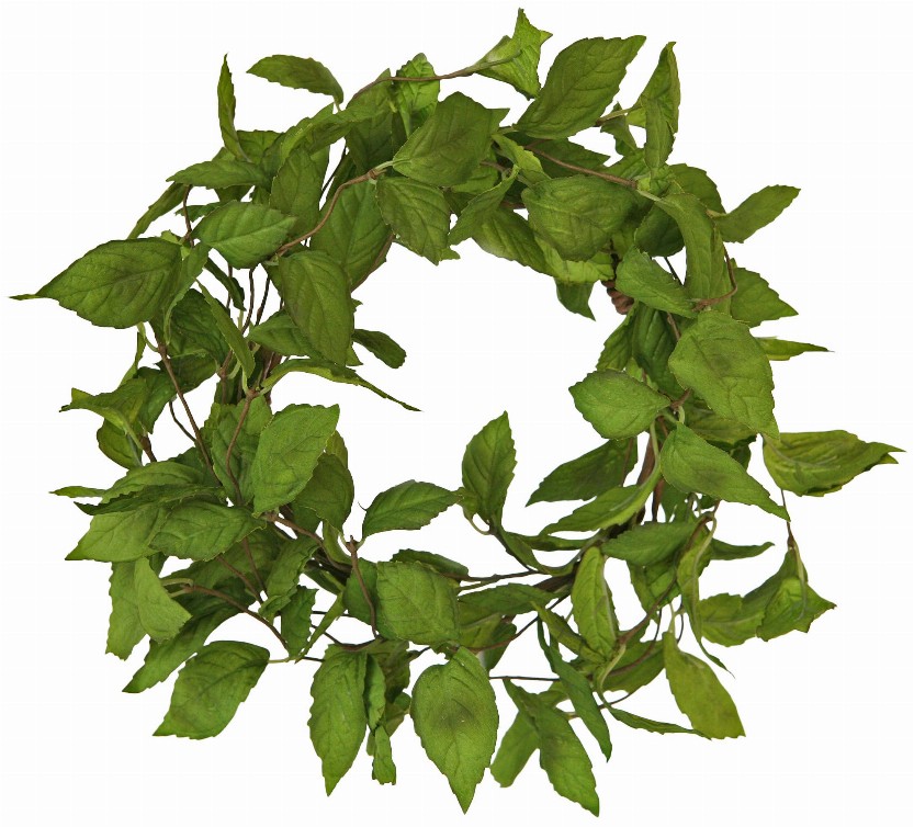 Leaf Wreath/Candlering - 3'' Dark Green