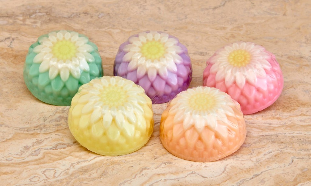 Dahlia Flower Soap Jap. Cherry Blossom