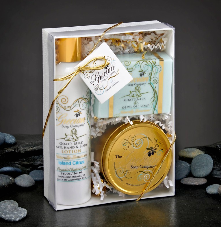 Lotion Soap and Candle Gift Set Island Citrus