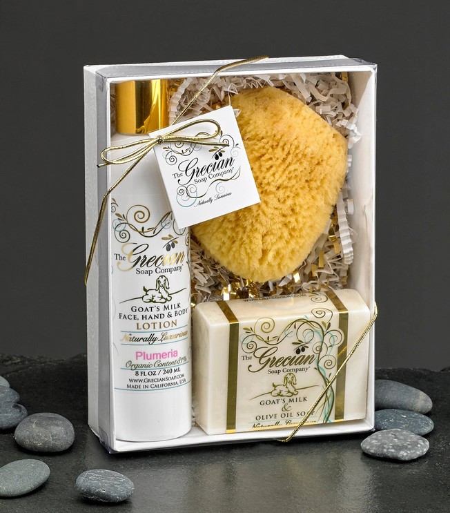 Lotion, Soap and Sponge Gift Set Lavender