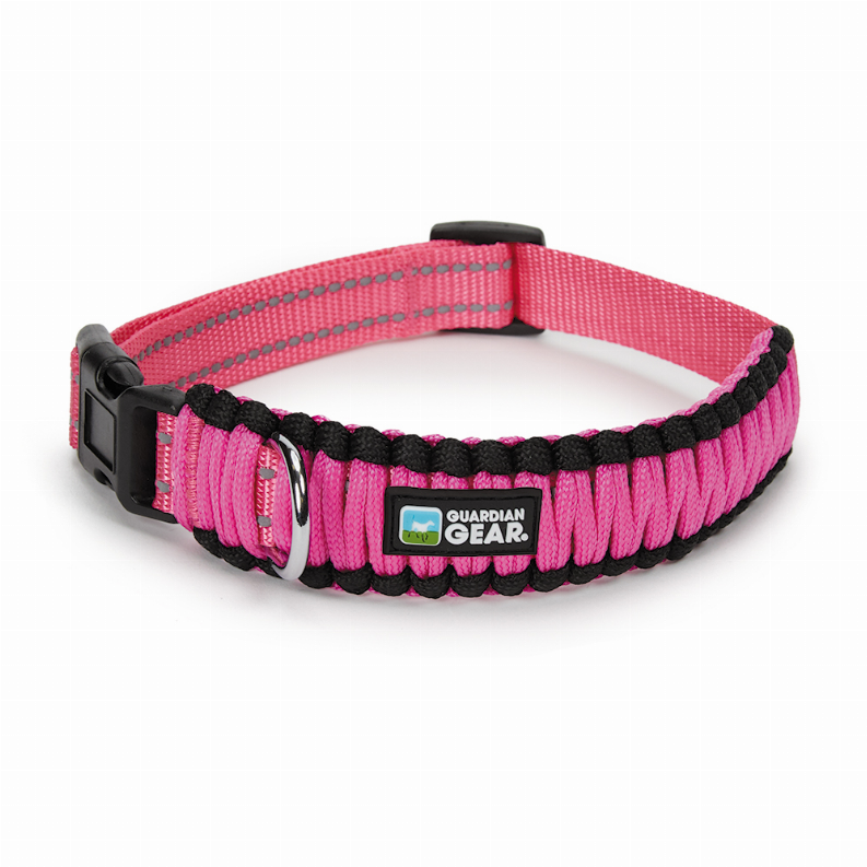 GG Reflective Paracord Collar Small Pink