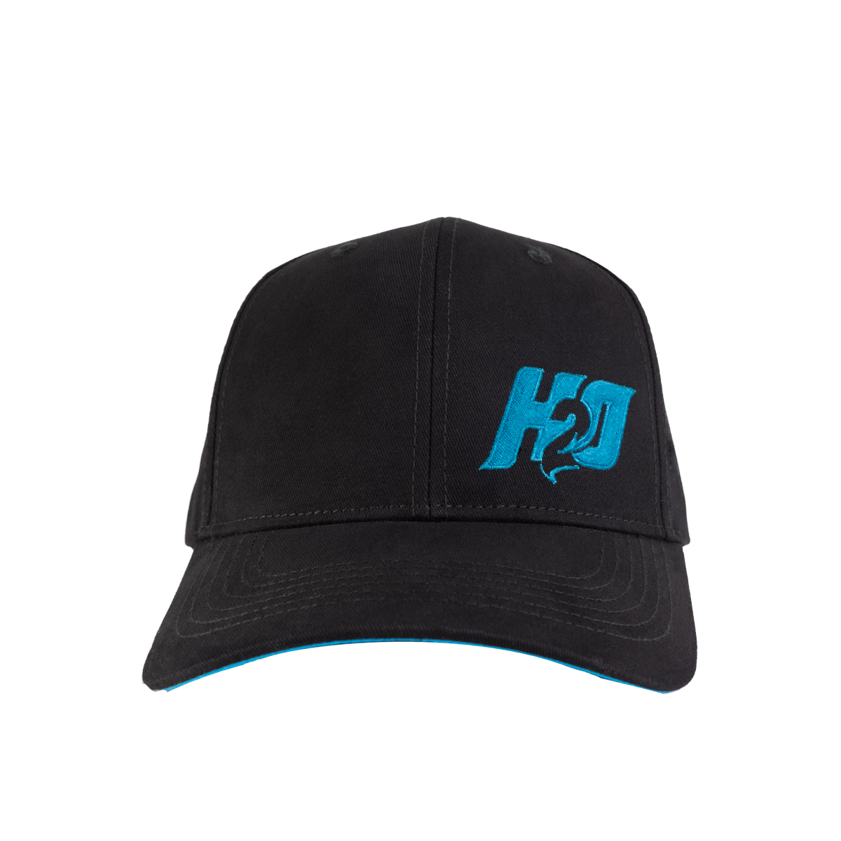 H2O Logo Cap H2OCAP01A Mens Womens Cotton Baseball Cap Water-Theme Pool Guard Sun Protection Trucker Hat-Black