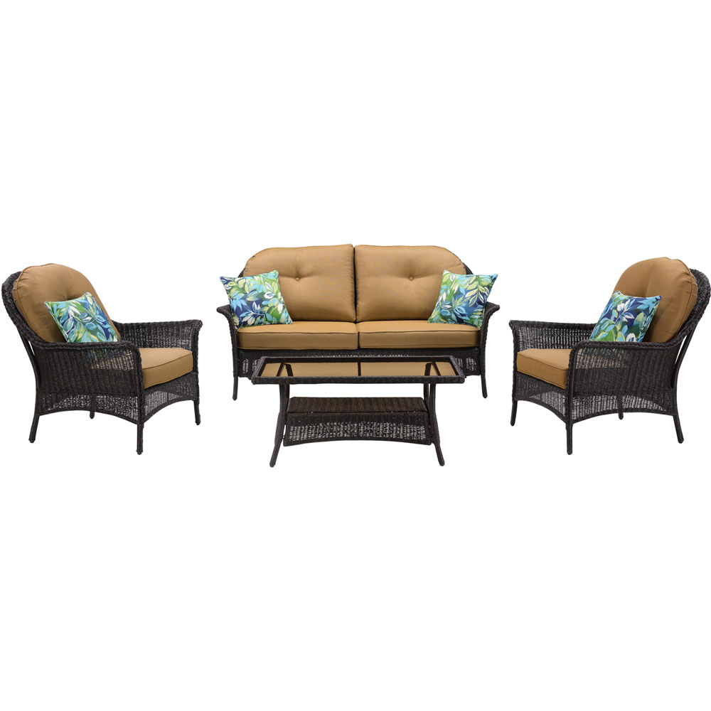 San Marino 4pc Set: 1 Loveseat, 2 Side Chairs, 1 Coffee Table