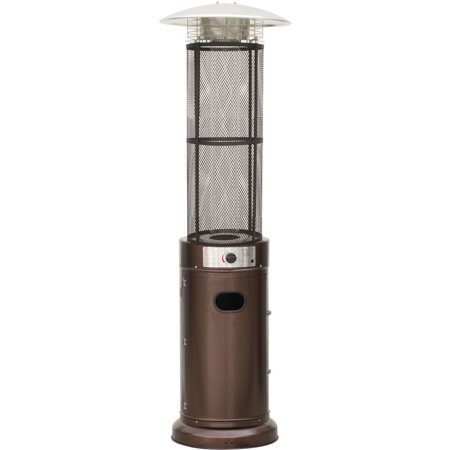 Cylinder Flame Glass Patio Heater, 6', Propane, 34,000 BTU