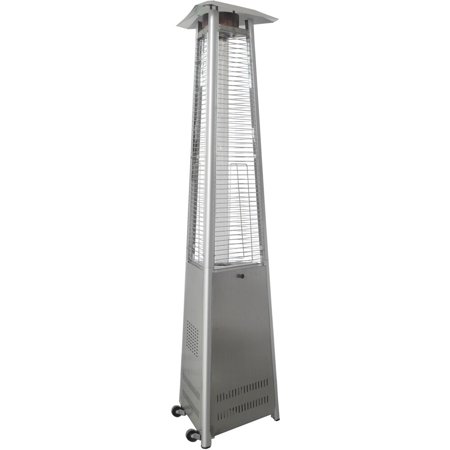 Triangle Patio Heater, 7.5' Tall, Propane Flame Glass, 42,000 BTU