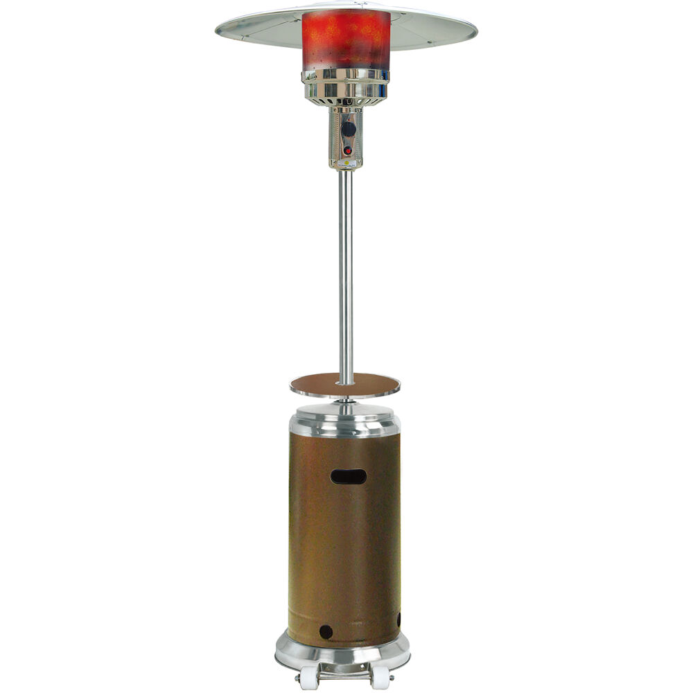 Steel Umbrella patio heater, 7' tall, propane, 48,000 BTU