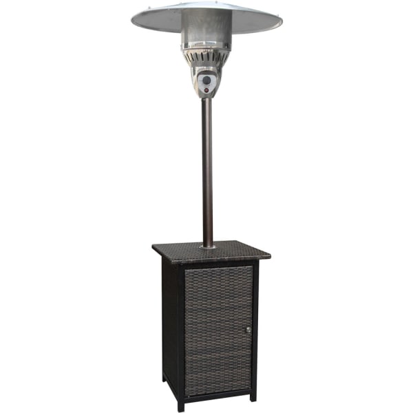 Square Wicker Patio Heater, 7' tall, Propane, 48,000 BTU