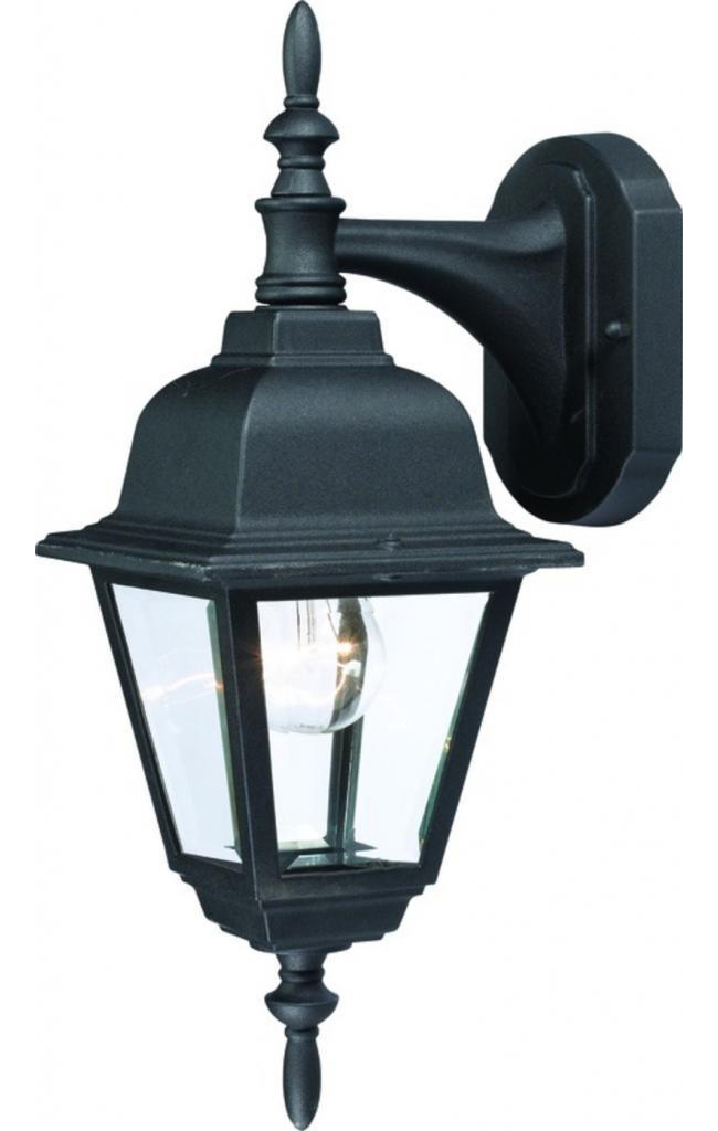 1 Light Coach Outdoor Lantern Lighting Fixture, Textured Black With Beveled Glass