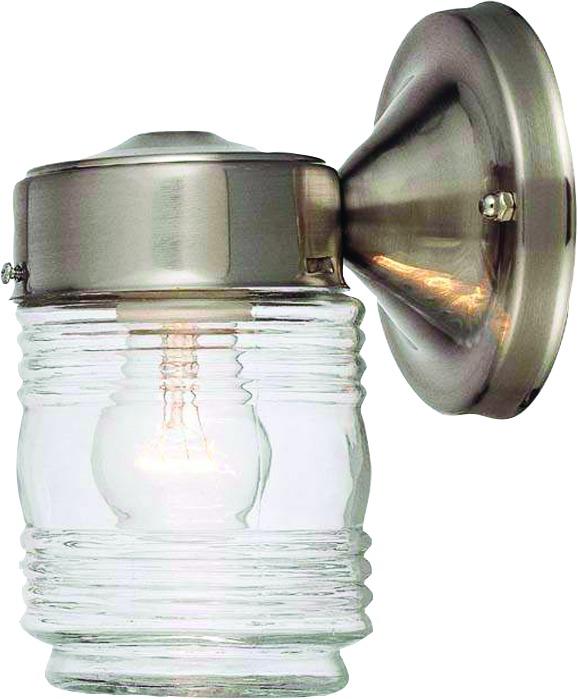 54-4692 Satin Nickel 1 Light Jelly Jar Light