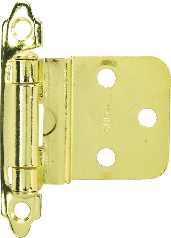 48-9021 3/8 In. Inset Polished Brass Hinge