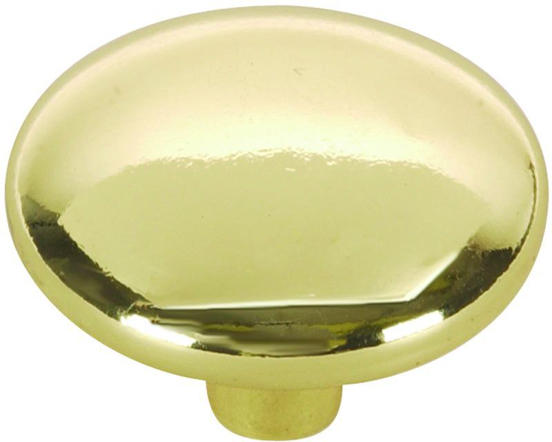 59-9852 Bright Brass Round Cabinet Knob