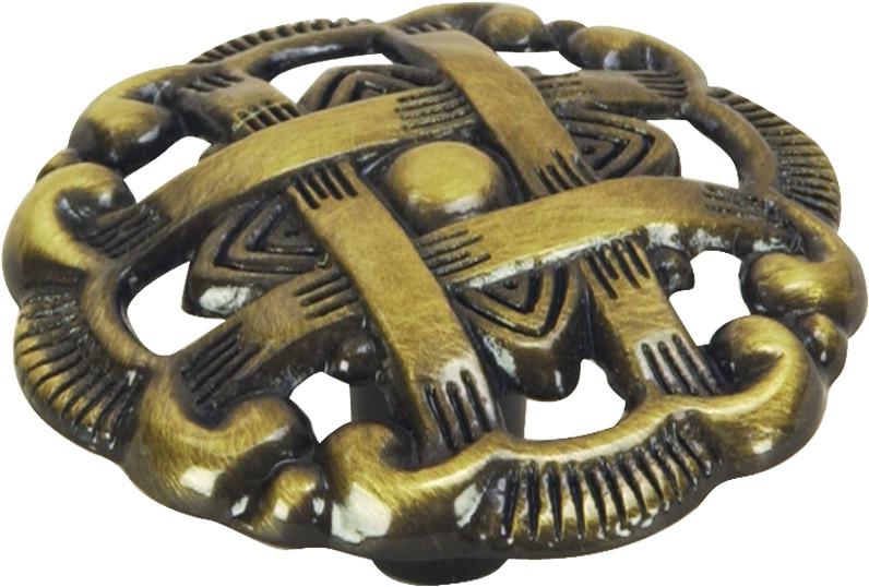 64-2991 Antique Bronze Weave Cabinet Knob