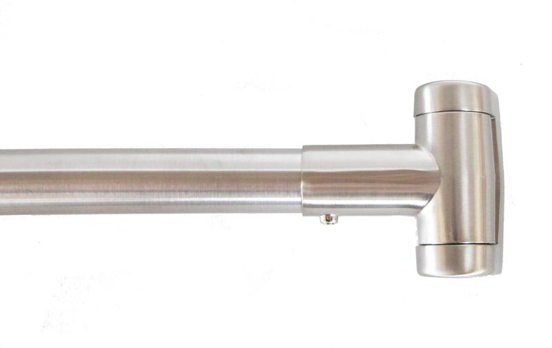 16-2682 Satin Nickel Adjustable Curved Shower Rod