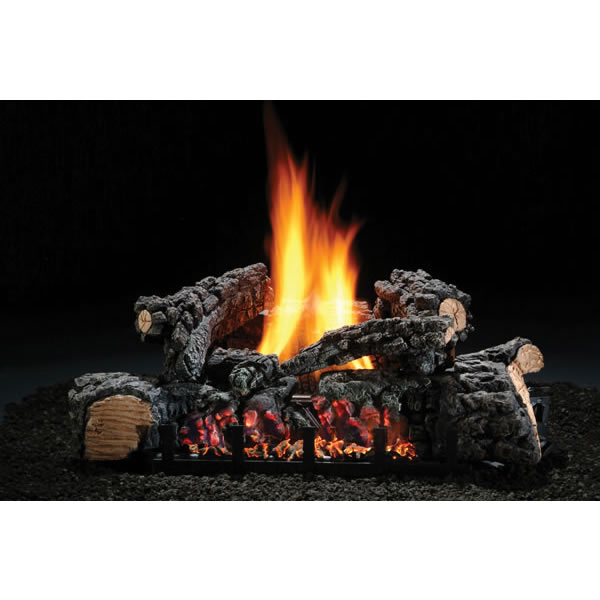 26" Highland Glow Vent-Free Natural Gas Log Set with Manual Valve - EFHG26N1G