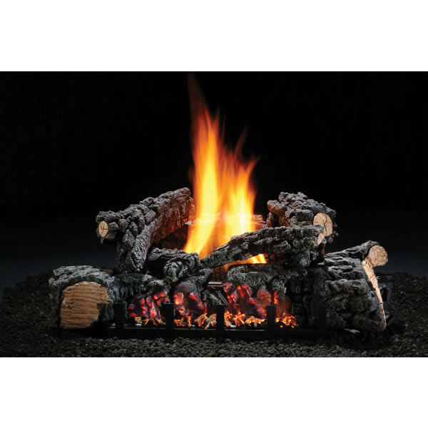 22" Highland Glow Vent-Free Natural Gas Log Set with Variable Flame Height Control - EFHG22N1E