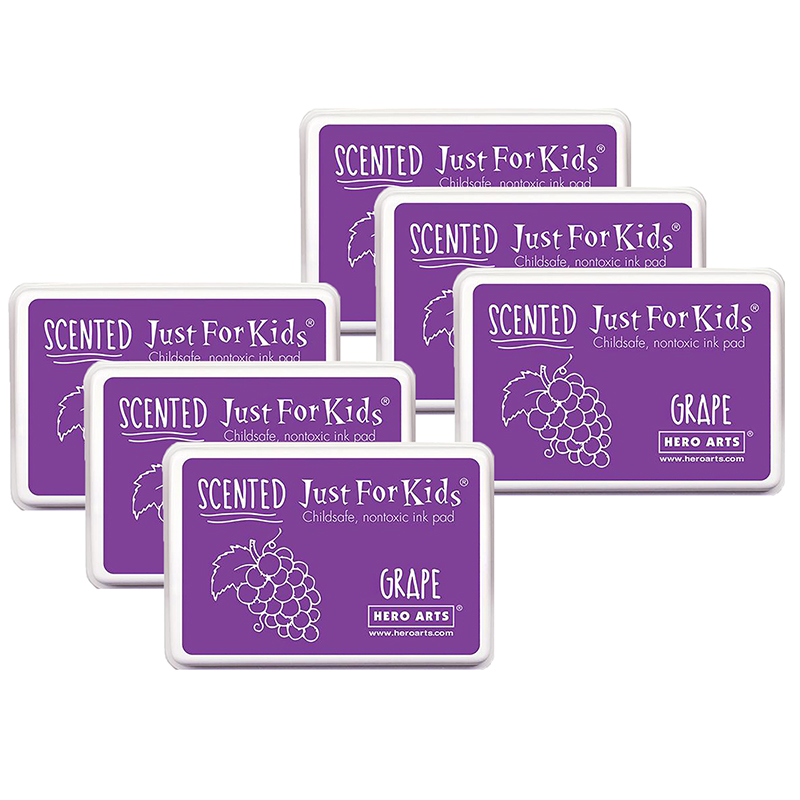 Just for Kids Scented Ink Pad Grape/Purple, Pack of 6