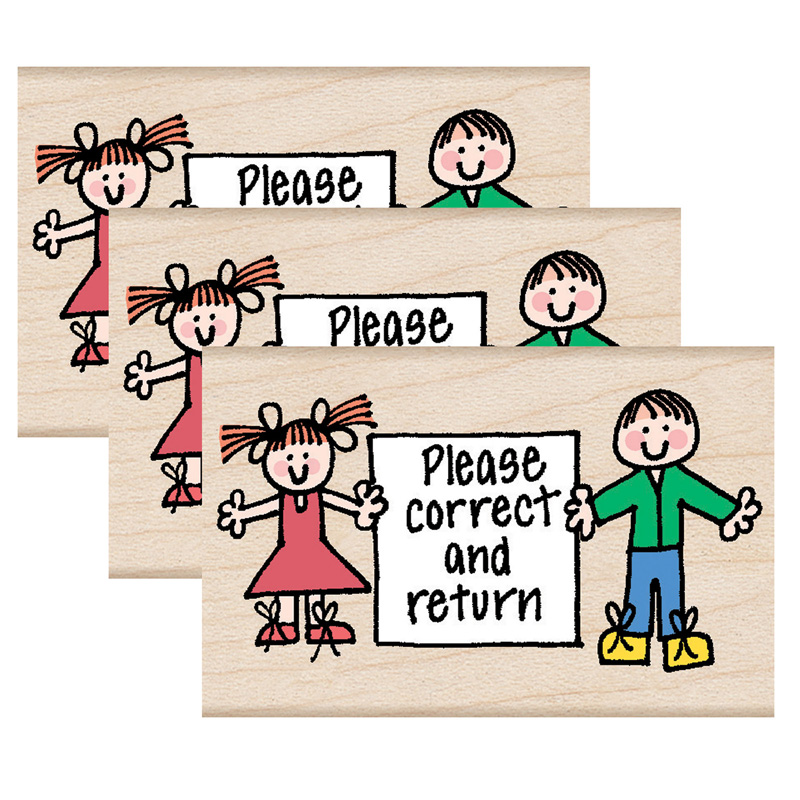 Hero Kids Correct & Return Stamp, Pack of 3