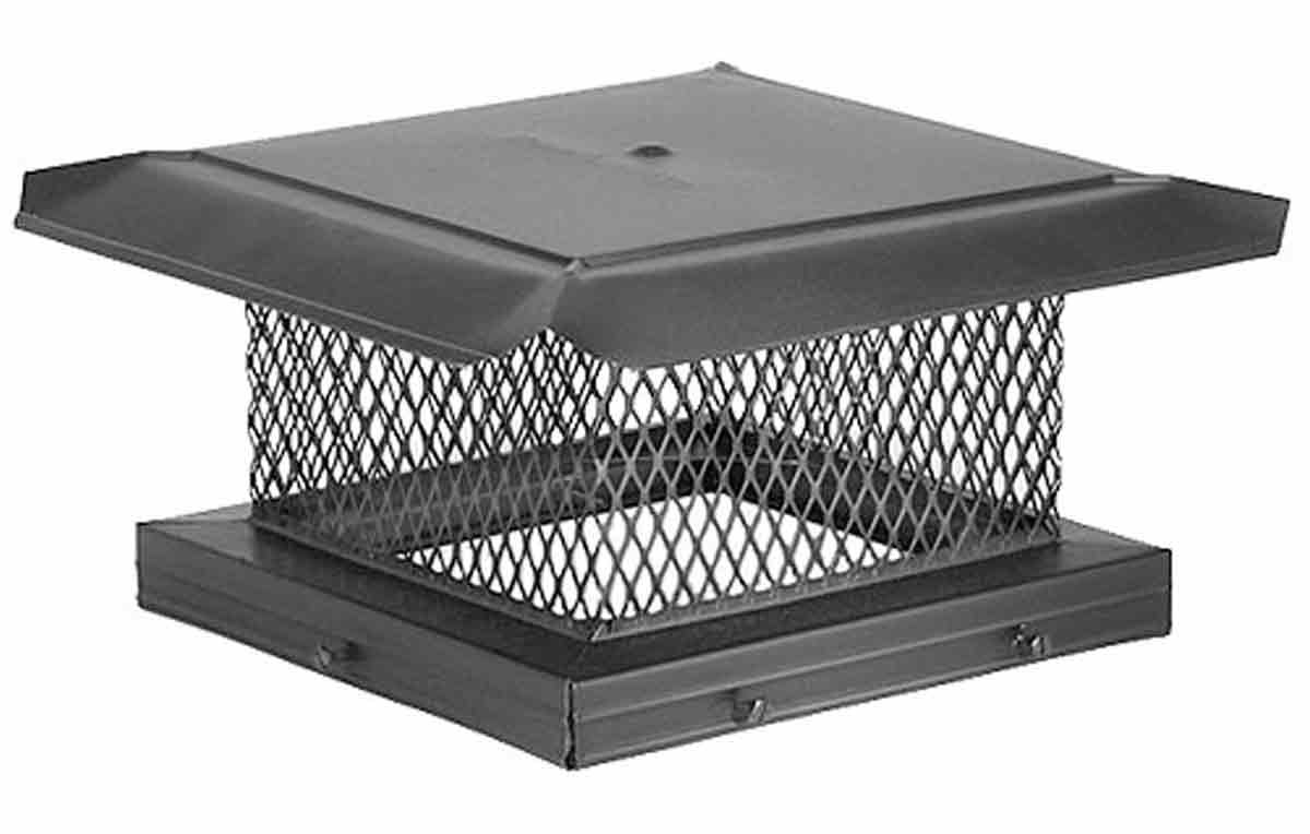 8" X 8" Homesaver Pro Black Cap, 3/4", 18-Ga, 8" High Mesh, 24-Ga Lid