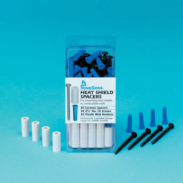 HomeSaver Heat Shield Spacers-pack Of 30, 2.5&quot; Long, #10 Screws, & 30 Plastic Anchors