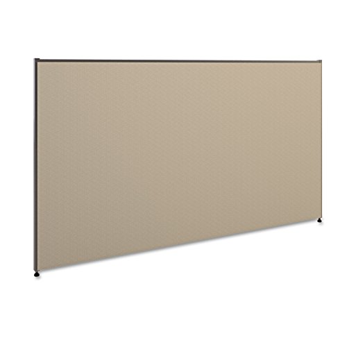 Verse Panel | 42"H x 72"W | Light Gray Finish | Gray Fabric