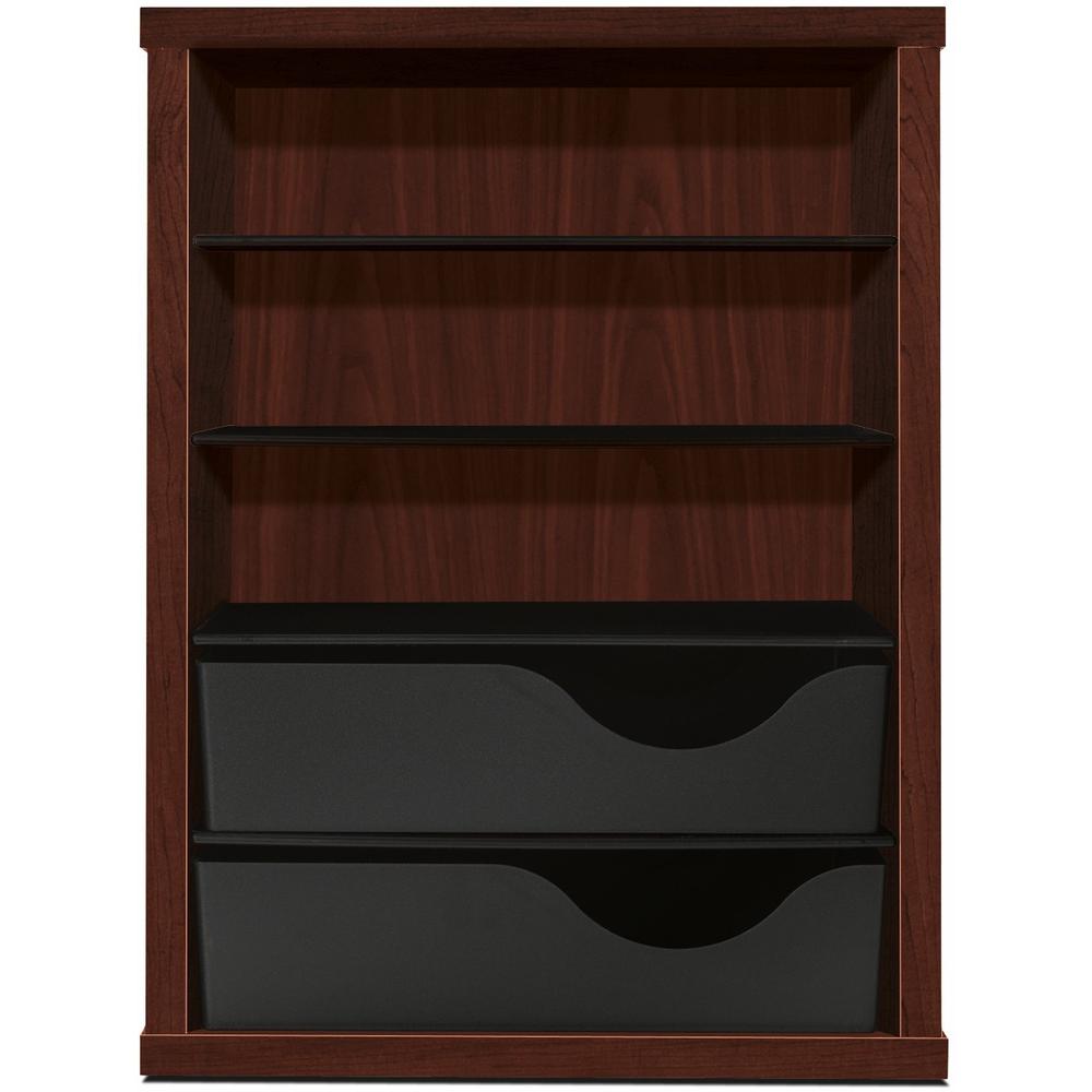 HON HLVPM1 Bookcase - 14.9" x 10.9" x 19.7" - 2 Drawer(s) - 3 Shelve(s)