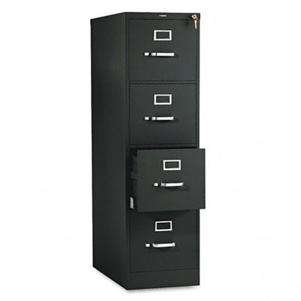 HON 510 H514 Vertical Column - 15" x 25" x 52" - 4 Drawer(s) - Finish: Black