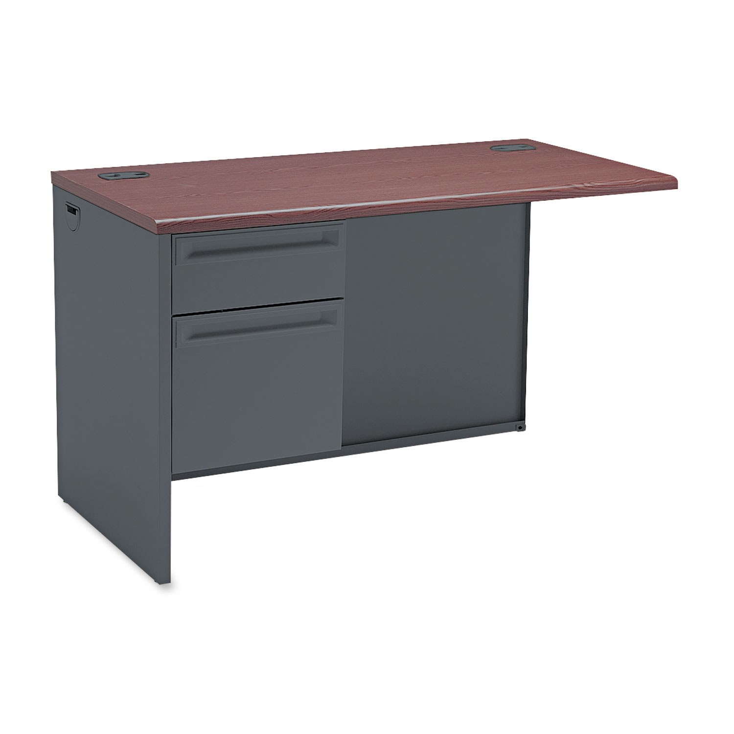 HON 38000 H38216L Return - 48" x 24" x 29.5" - 2 x Box, File Drawer(s) - Waterfall Edge - Finish: Charcoal