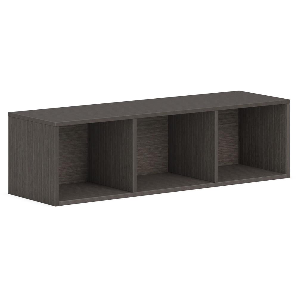 HON Mod Wall Mounted Storage | Open | 48"W | Slate Teak Finish - 48" x 14" x 39.8" - Finish: Slate Teak