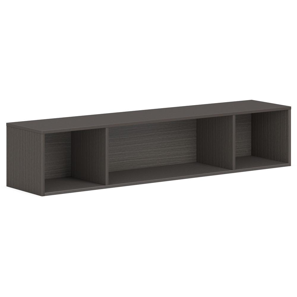 HON Mod Wall Mounted Storage | Open | 66"W | Slate Teak Finish - 66" x 14" x 39.8" - Finish: Slate Teak