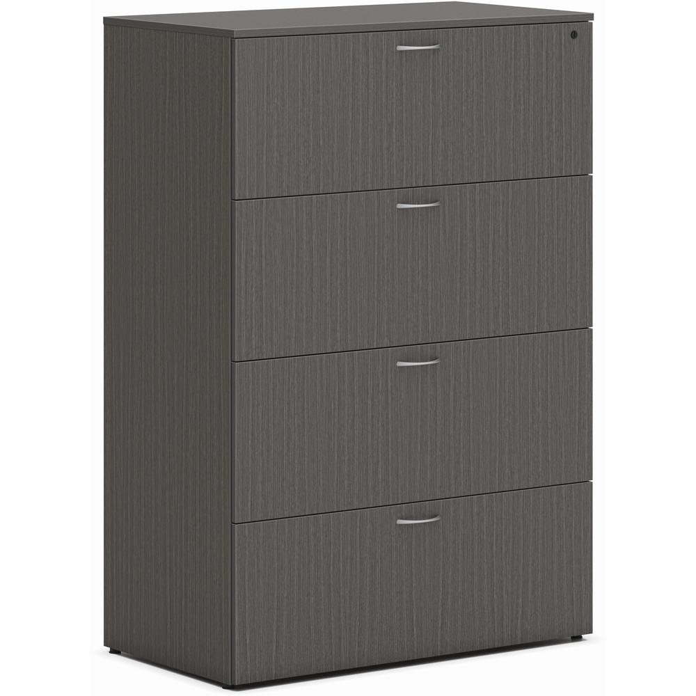 HON Mod HLPLLF3620L4 Lateral File - 36" x 20" x 53" - 4 Drawer(s) - Finish: Slate Teak