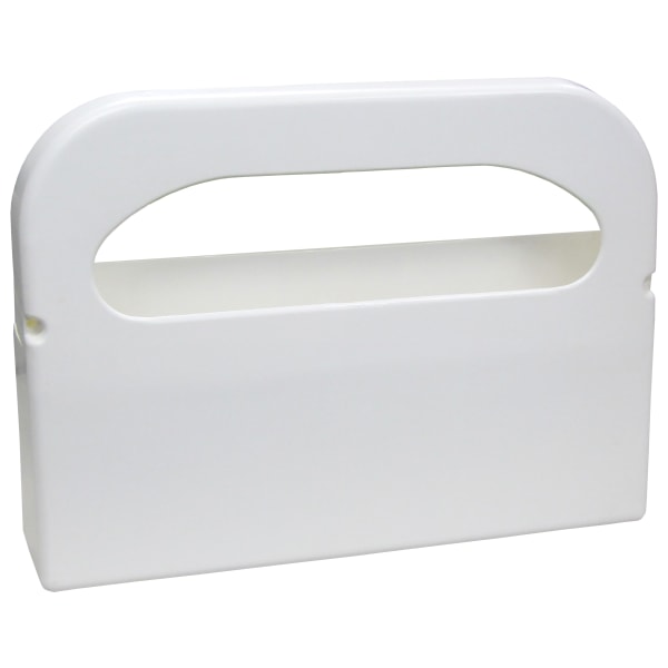 Hospeco Toilet Seat Cover Dispenser - Half-fold - 250 x Toilet Seat Cover Half-fold - Plastic - White - Durable, Tear Resistant 