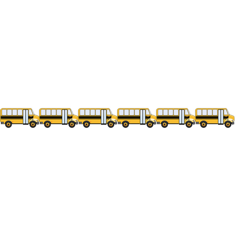 School Bus Die Cut Border, 12 Strips/36 Feet