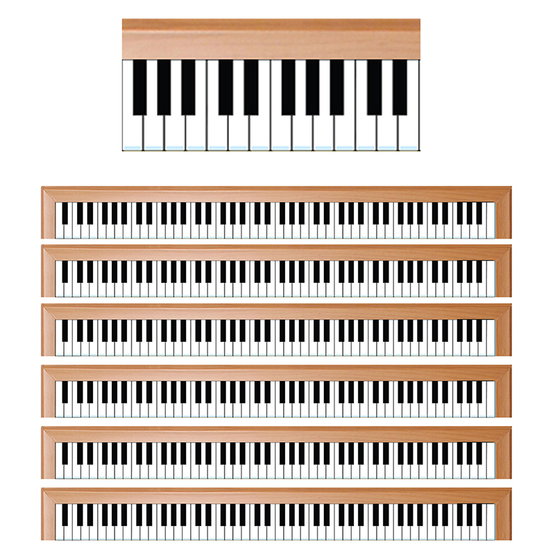 Piano Border, 12 Strips/36 Feet Per Pack, 6 Packs