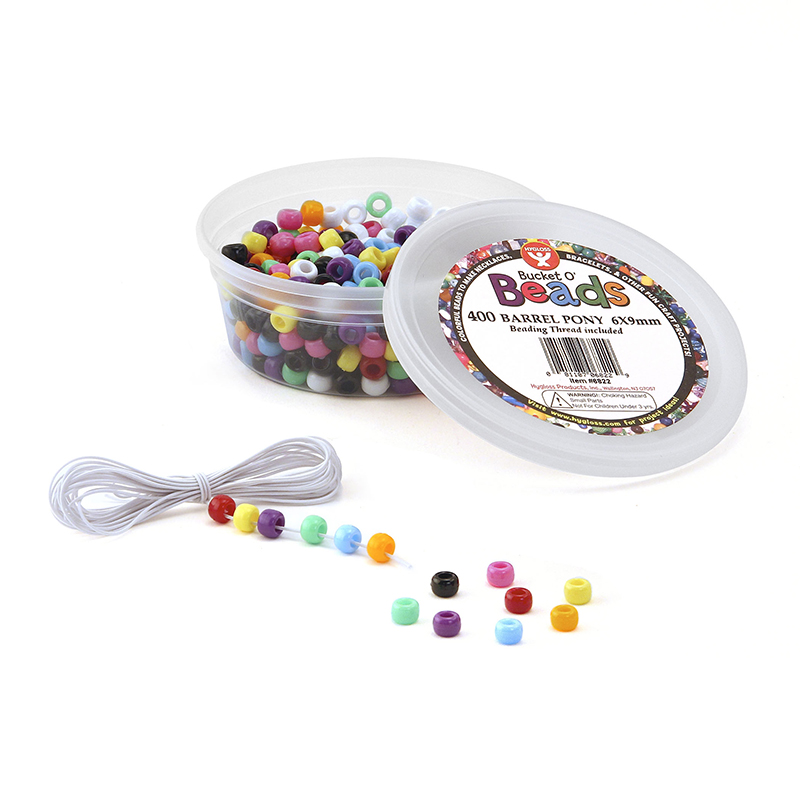 Bucket O' Beads, Barrel Pony, 6 x 9 mm, Pack of 400