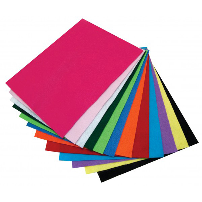 Craft Felt, 9" x 12", 12 Sheets Per Pack, 3 Packs