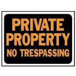 3025 9X12 Pp No Trespassing Plastic Sign