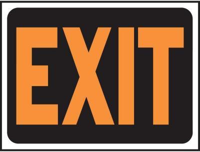 3003 9X12 Exit Plastic Sign