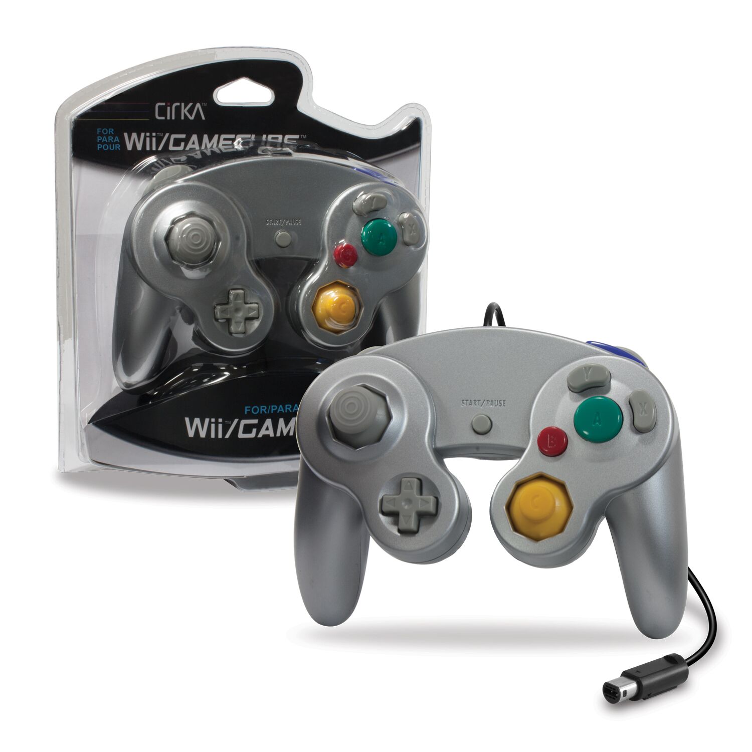 Cirka M05819-SL Silver Wii And Gamecube Controller