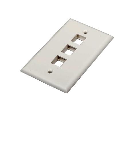 3 Port Face Plate White