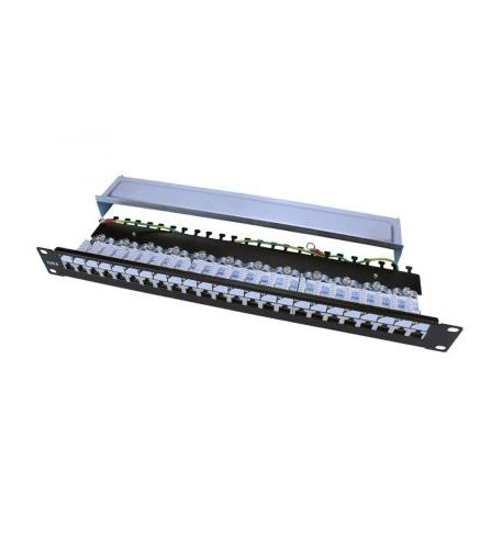 24 Port Cat6 Patch Panel W/ Lacing Bar