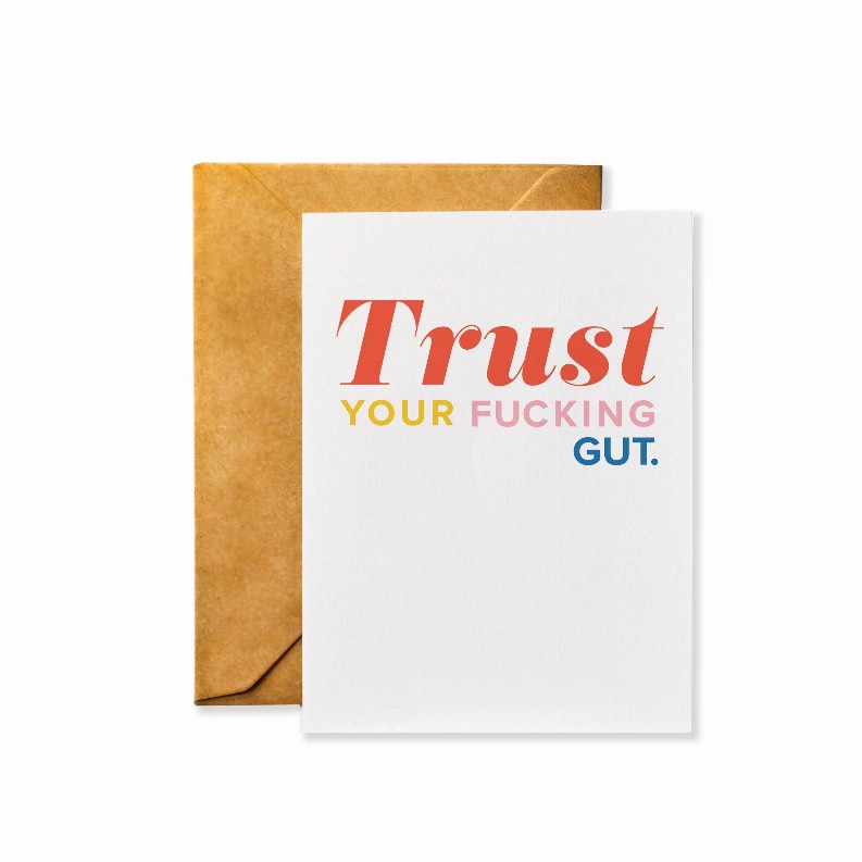 Note Cards - 4.25 x 5.5 in Trust Your Fucking Gut