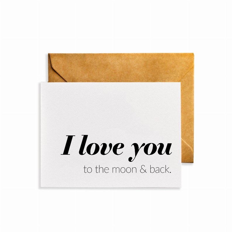 Note Cards - 4.25 x 5.5 in I Love You To the Moon & Back -