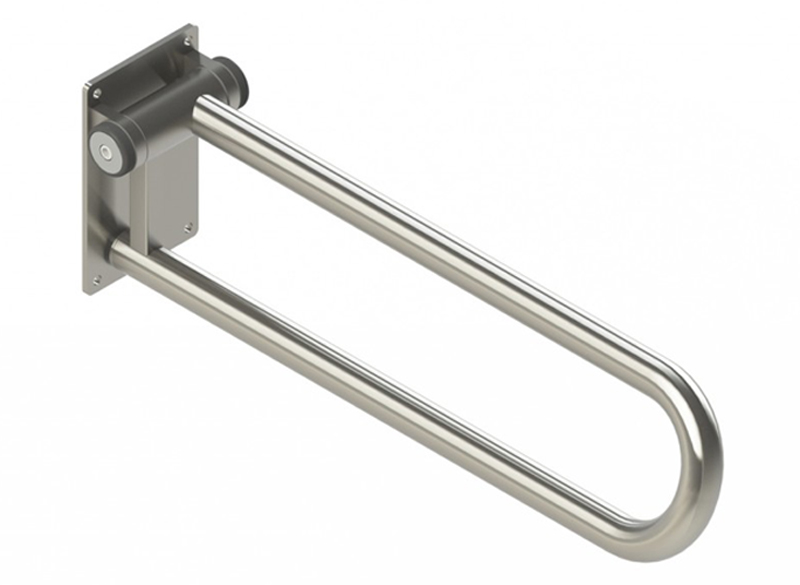 32"/81cm P.T. Rail Fixed Grab Bar, Right, Bright Polish Chrome