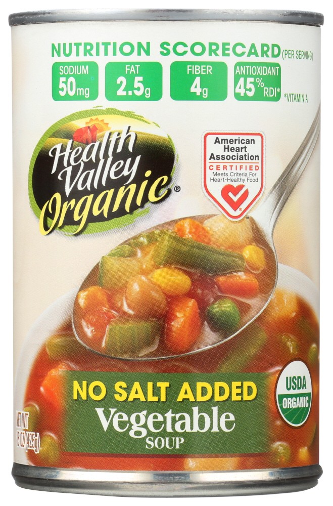 Health Valley vegetable Soup No Salt (12x15 Oz)