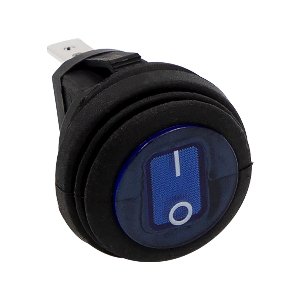 Heise Blue Round Rocker Switch - 5-Pack