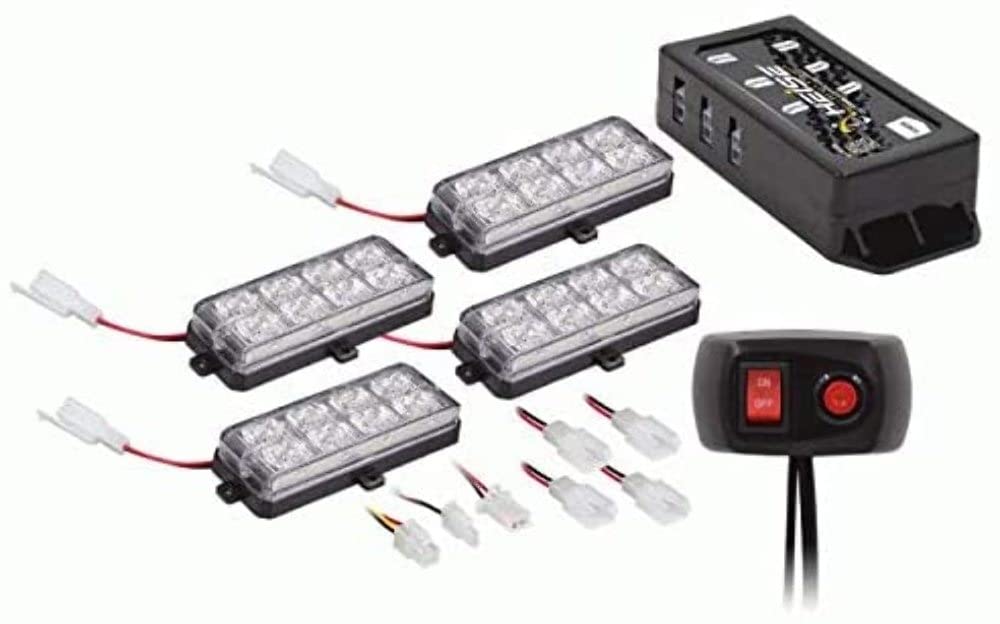 Heise-  4 Pc LED  Strobe Kit Wh Municipality Series